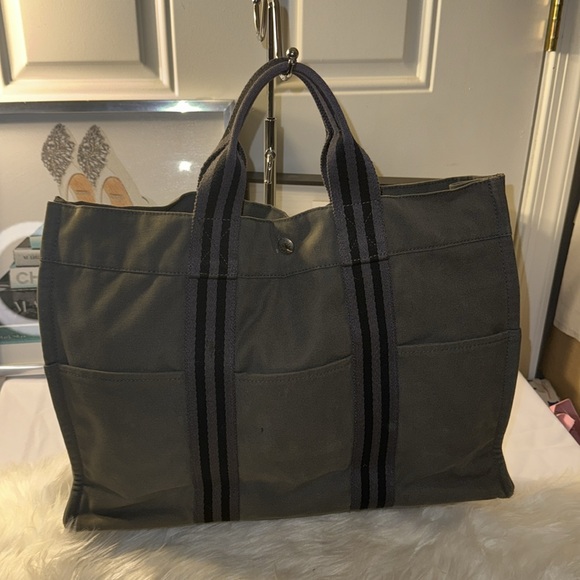 Hermes Toile Fourre-Tout MM tote GUC - Picture 2 of 12